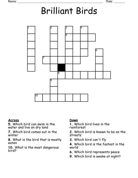 type of bird crossword clue